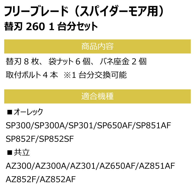 フリーブレード 替刃260セット