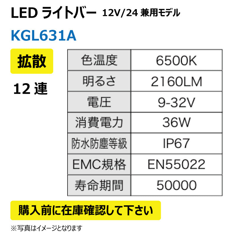 LEDライトバー (12連/拡散)KGL631A