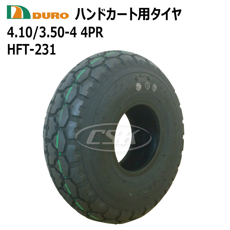 DURO HFT-231 4.10/3.50-4 4PR ハンドカート用タイヤ – 荷車用 農機用