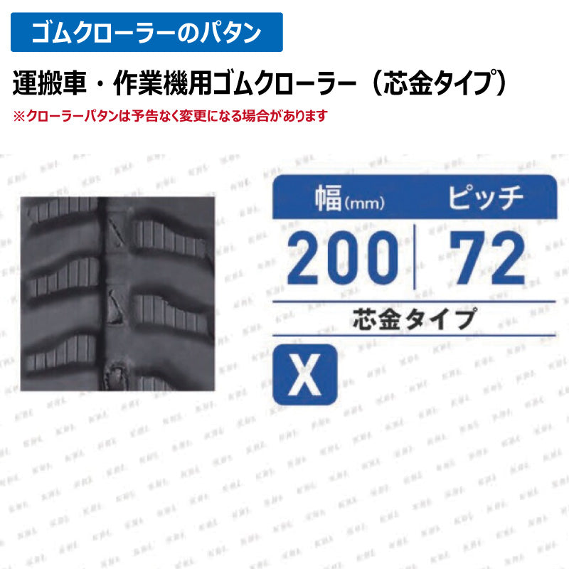 KBL 運搬車 作業機 2028SK 200-72-41 X ゴムクローラー