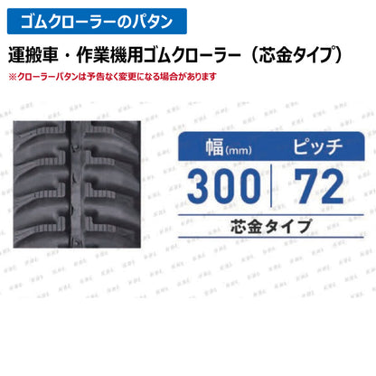 KBL モアー 0272NE 300-72-48 ゴムクローラー