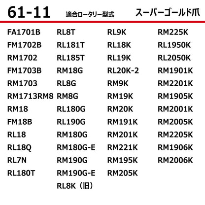 東亜重工 耕うん爪（スーパーゴールド爪）