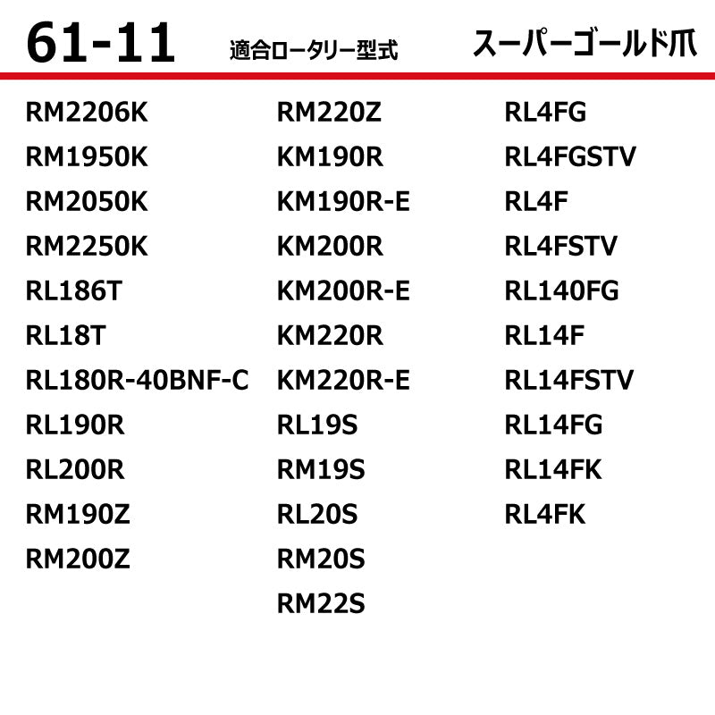 東亜重工 耕うん爪（スーパーゴールド爪）