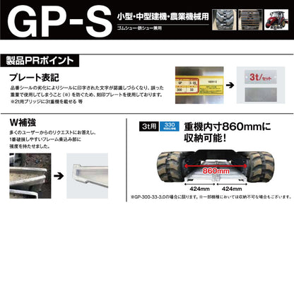 昭和ブリッジ GP-S型 0.5t～2.0t 小型・中型建機・農業機械用