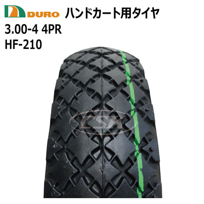DURO HF-210 3.00-4 4PR ハンドカート用タイヤ・チューブセット